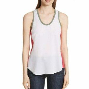 Equipment Femme Mell White U-Neck Sleeveless Tank Top Size XS 100% Silk